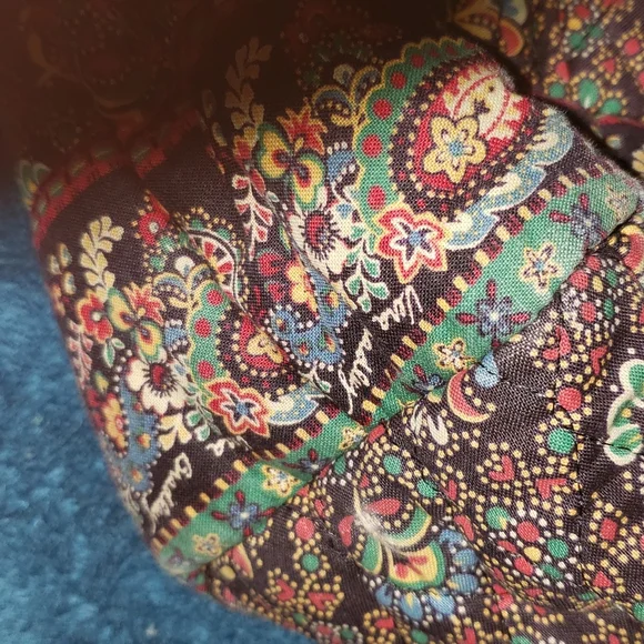 Vera Bradley Retired Collette Black Handbag / Purse (Fall 1995) - Picture 2 of 14